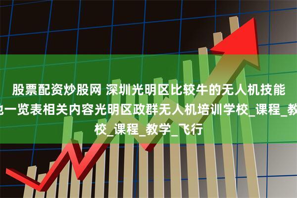 股票配资炒股网 深圳光明区比较牛的无人机技能培训基地一览表相关内容光明区政群无人机培训学校_课程_教学_飞行